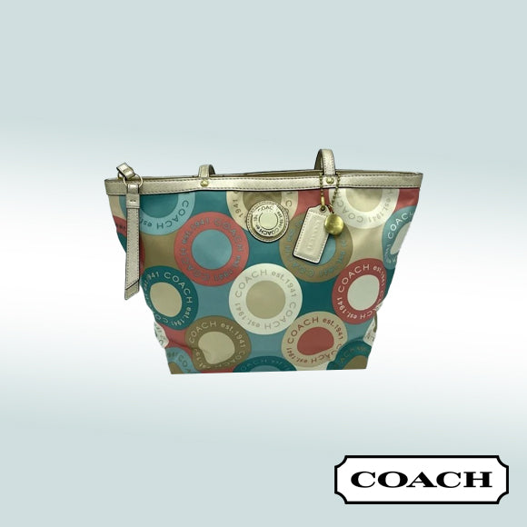 Coach Soho Sateen Circles Tote