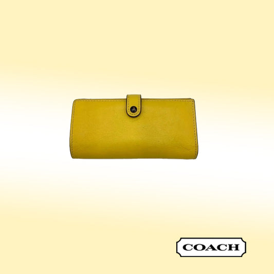 Coach Slim Trifold Wallet – Sunflower Yellow