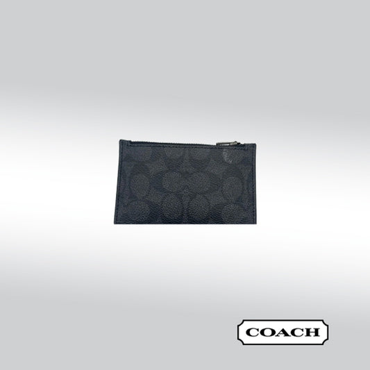 Coach Zip Card Case -Signature