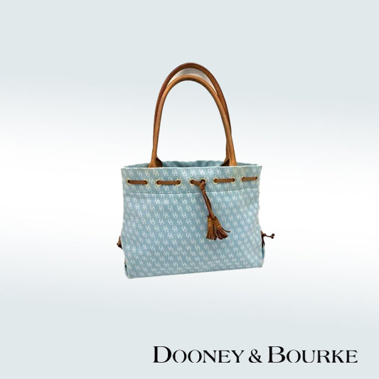 Dooney & Bourke Vintage Monogram Denim Tote – Light Blue *Clearance Rack*
