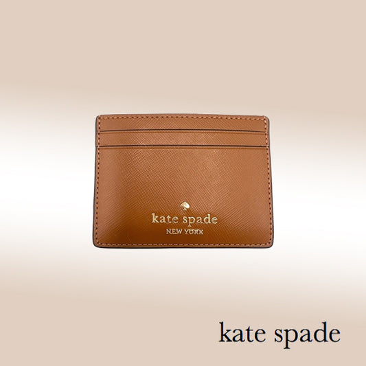 Kate Spade Madison Small Slim Card Holder – Cavern Clay Saffiano Leather