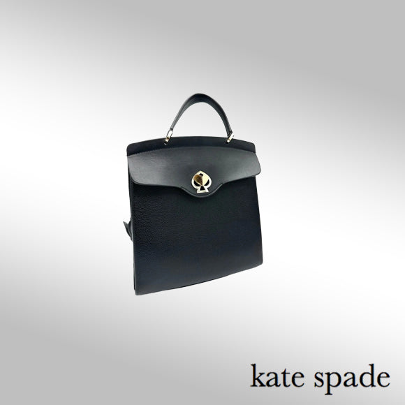 Kate Spade New York Romy Medium Backpack – Black Pebbled Leather