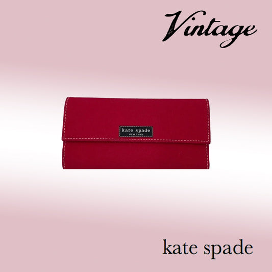 Kate Spade Vintage 90’s Red Canvas Wallet