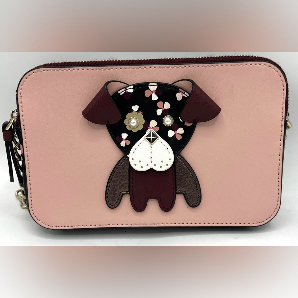 Kate Spade Floral Pup Double Zip Crossbody