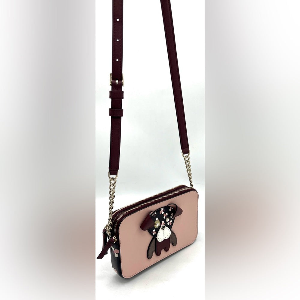 Kate Spade Floral Pup Double Zip Crossbody