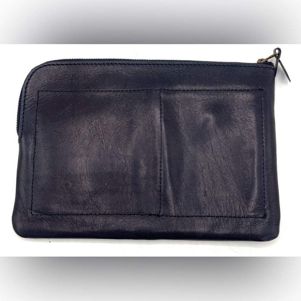 Madewell Monogram Leather Clutch