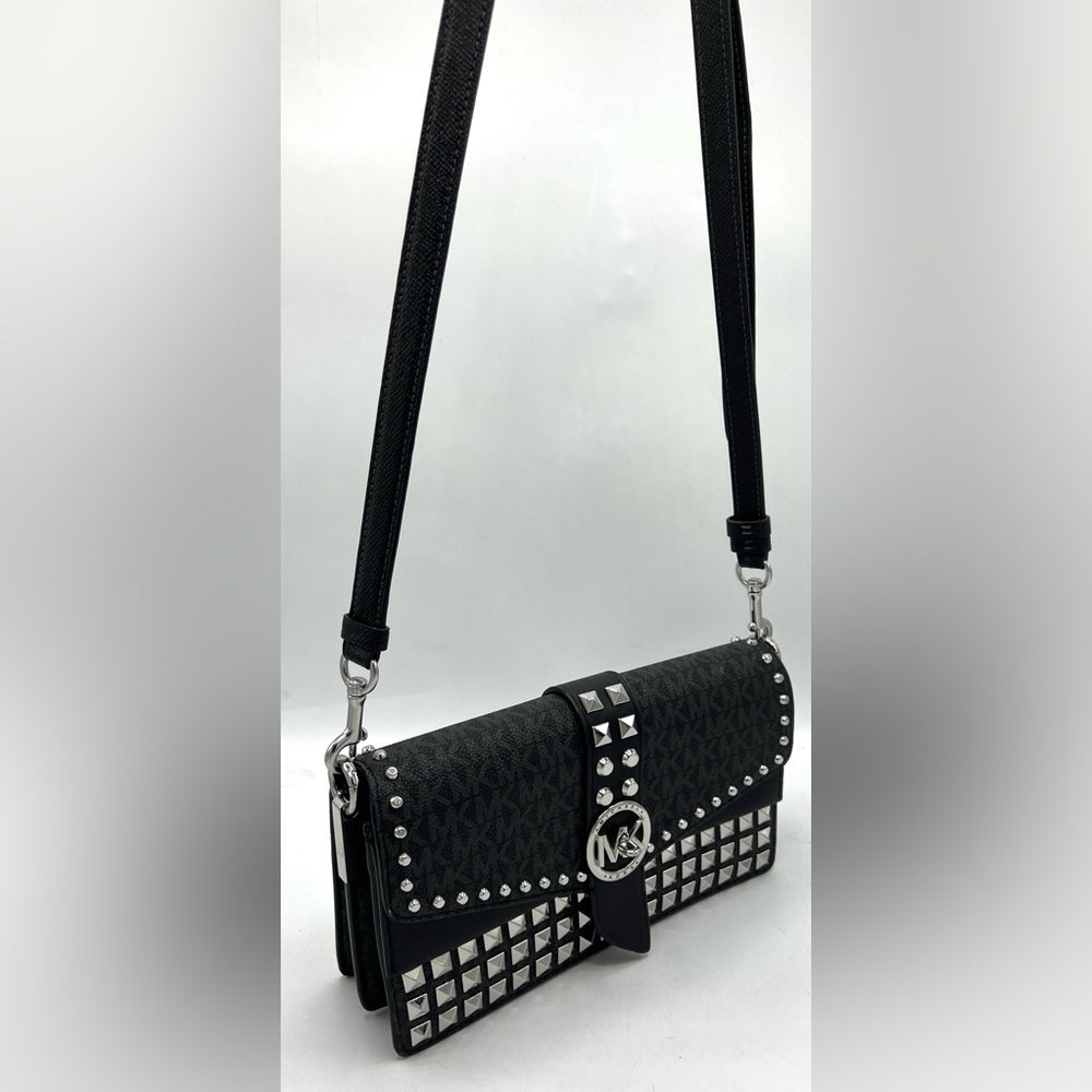 Michael Kors Greenwich Studded Logo Crossbody