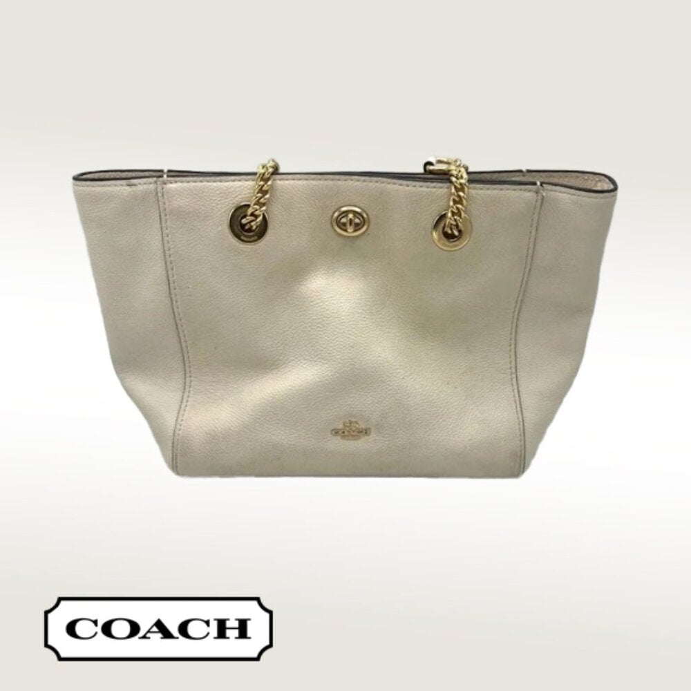 CLEARANCE RACK - Coach Turnlock Chain Tote