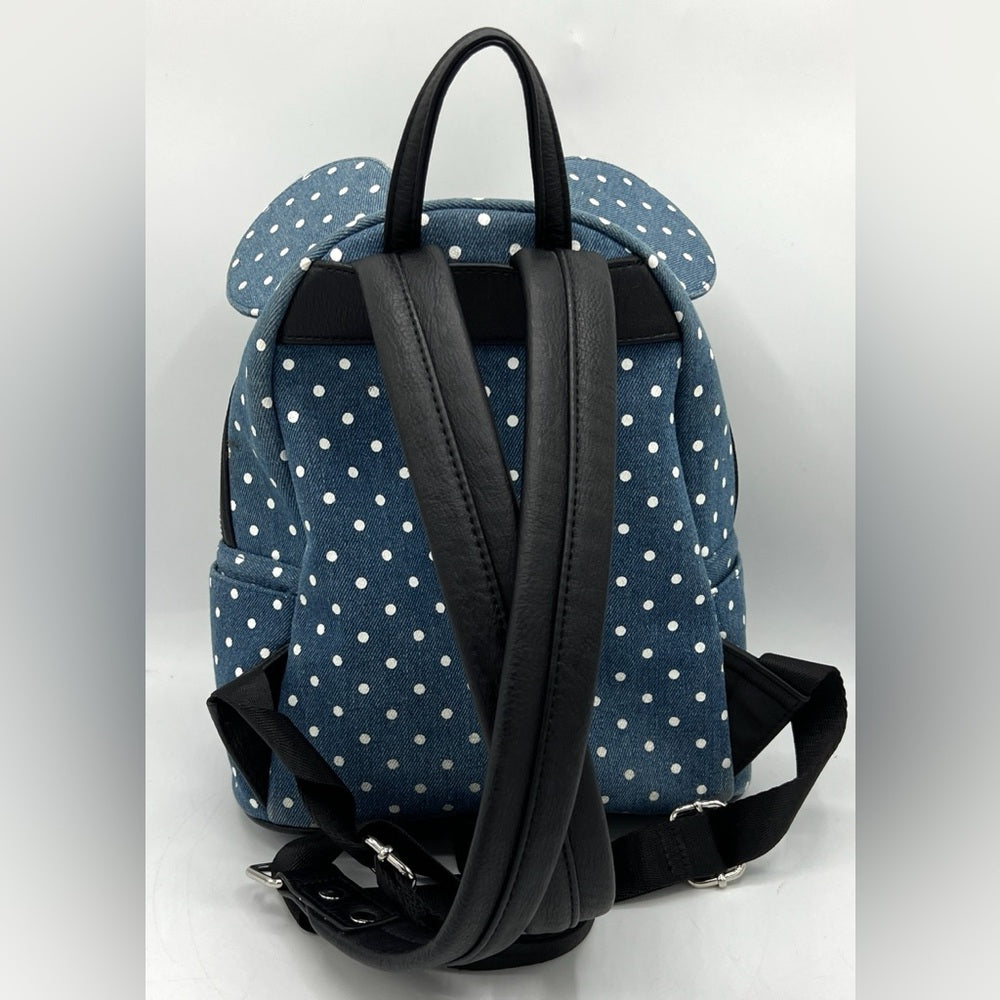 Loungefly Minnie Mouse Denim Dots Backpack