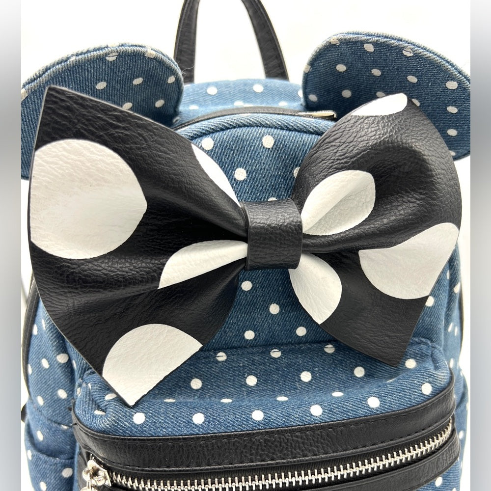 Loungefly Minnie Mouse Denim Dots Backpack