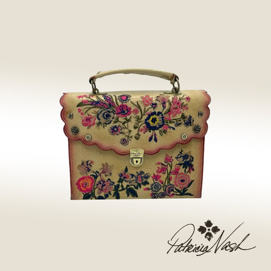 Patricia Nash Prairie Rose Embroidery Simona Satchel