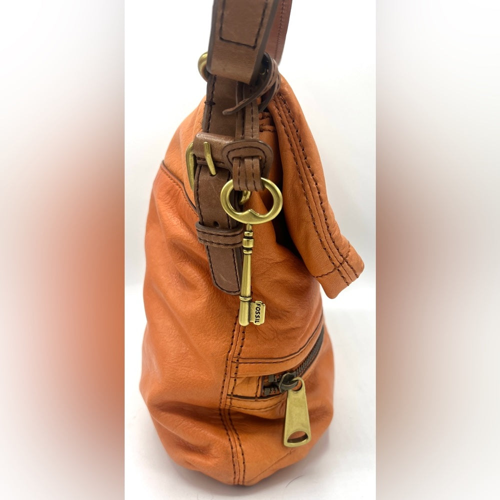 Fossil Explorer Flap Fold Over Hobo Bag