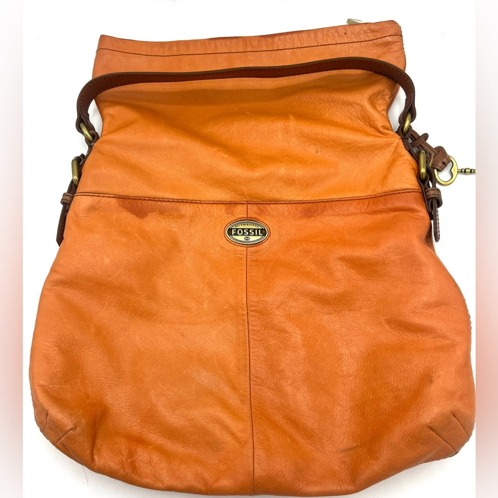 Fossil Explorer Flap Fold Over Hobo Bag