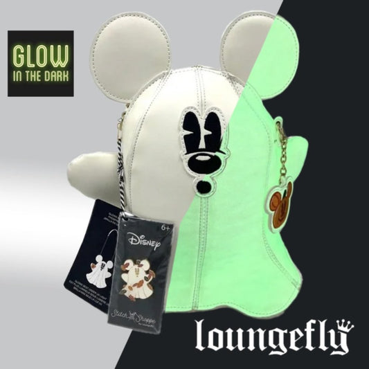 Loungefly Glow Ghost Mickey Crossbody